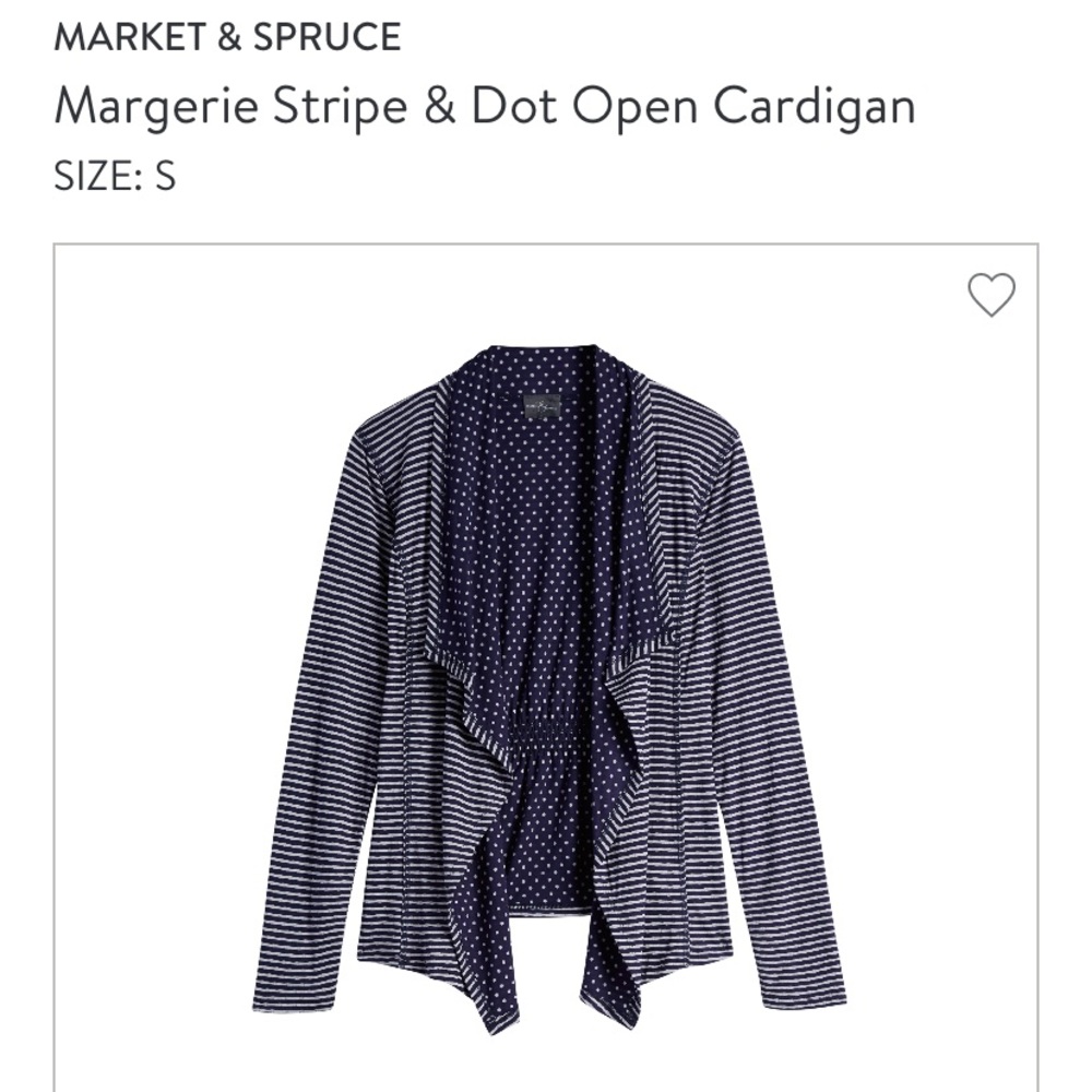 Stripe and Dot open cardigan